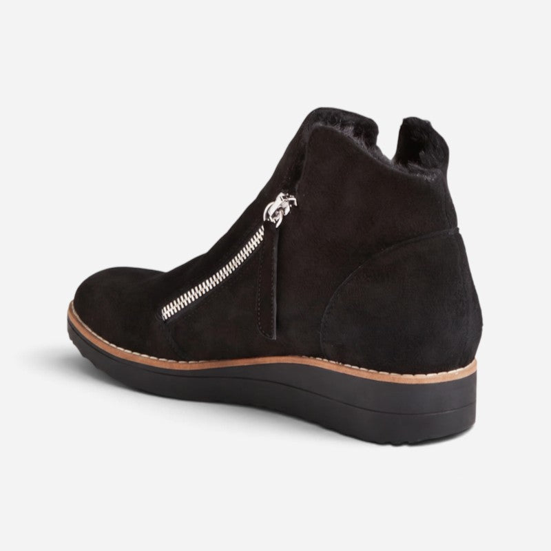 Opal Fur Black Suede