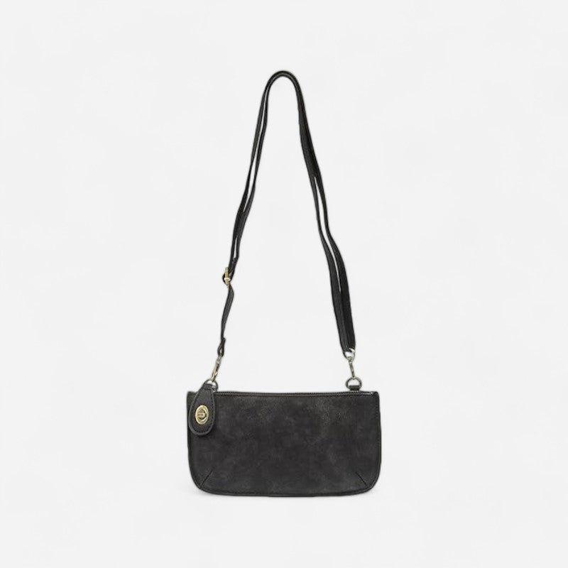 Lux Crossbody Wristlet Clutch Black