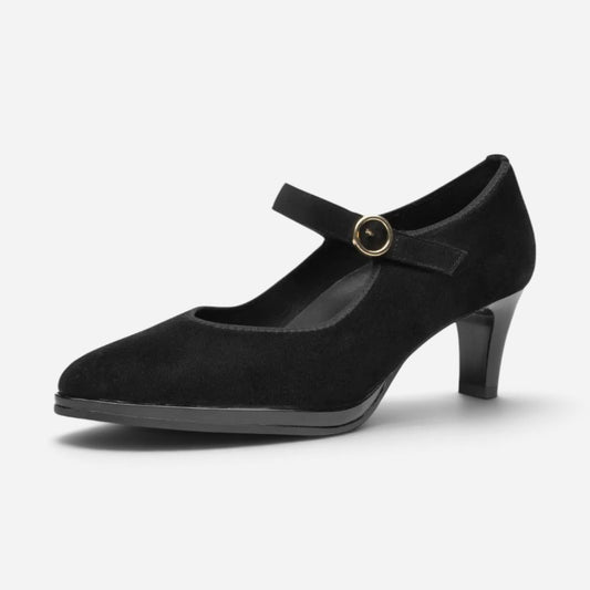 Amethyst Black Kid Suede