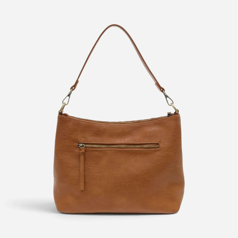 Winnie Woven Hobo Cognac