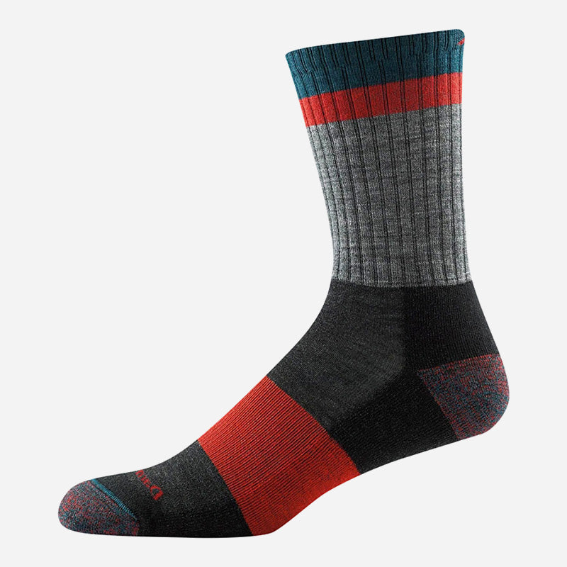 Men's Heady Stripe Micro Crew With Light Cushion Ash